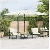 vidaXL Parasol de jardin avec mât en acier blanc 290x290x238 cm