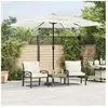 vidaXL Parasol de jardin avec mât en acier blanc 248x248x248 cm