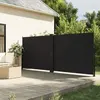 vidaXL Auvent latéral rétractable noir 180x1200 cm