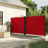vidaXL Auvent latéral rétractable rouge 160x1200 cm