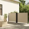 vidaXL Auvent latéral rétractable beige 120x1200 cm