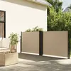 vidaXL Auvent latéral rétractable beige 120x1000 cm