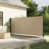vidaXL Auvent latéral rétractable beige 160x600 cm