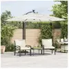 vidaXL Parasol de jardin avec mât en acier blanc 269x269x235 cm