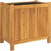 vidaXL Jardinière avec doublure 54x31x50 cm bois massif d'acacia