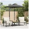 vidaXL Parasol de jardin avec mât en acier anthracite 225x225x212 cm