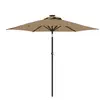 vidaXL Parasol de jardin avec mât en acier taupe 225x225x212 cm