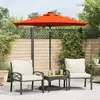 vidaXL Parasol de jardin avec mât en acier terre cuite 225x225x212 cm