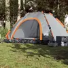 vidaXL Tente de camping 5 personnes gris et orange libération rapide