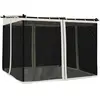 vidaXL Tonnelle avec parois en filet crème 3x3 m acier