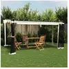 vidaXL Tonnelle avec parois en filet crème 4x3 m acier