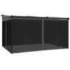 vidaXL Tonnelle avec parois en filet anthracite 4x3 m acier