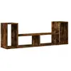 vidaXL Meubles TV 2 pcs chêne fumé 75x30x50 cm bois d'ingénierie