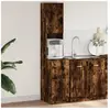 vidaXL Armoire de cuisine chêne fumé 35x50x180 cm bois d'ingénierie