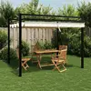 vidaXL Tonnelle de jardin avec toit rétractable crème 3x3 cm aluminium