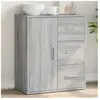 vidaXL Buffet sonoma gris 60x31x70 cm bois d'ingénierie
