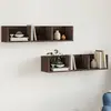 vidaXL Armoires murales 2pcs chêne marron 75x18x16,5cm bois ingénierie