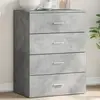 vidaXL Buffet gris béton 60x39x80 cm bois d'ingénierie