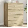 vidaXL Buffet chêne sonoma 60x39x80 cm bois d'ingénierie