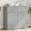 vidaXL Buffet gris béton 79x38x80 cm bois d'ingénierie