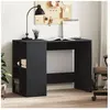 vidaXL Bureau noir 102x50x75 cm bois d'ingénierie
