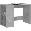 vidaXL Bureau gris béton 102x50x75 cm bois d'ingénierie