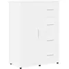 vidaXL Buffet blanc 60x31x84 cm bois d'ingénierie