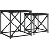 vidaXL Tables basses gigognes 2 pcs noir bois d'ingénierie