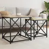vidaXL Tables basses gigognes 2 pcs chêne sonoma bois d'ingénierie