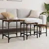 vidaXL Tables basses gigognes 3 pcs chêne fumé bois d'ingénierie