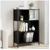 vidaXL Bibliothèque noir 72x28x109 cm bois d'ingénierie