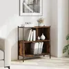 vidaXL Bibliothèque chêne fumé 72x28x77,5 cm bois d'ingénierie