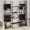 vidaXL Bibliothèque chêne marron 155,5x24x166,5 cm bois d'ingénierie