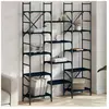vidaXL Bibliothèque noir 127,5x28,5x172,5 cm bois d'ingénierie