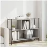 vidaXL Bibliothèque sonoma gris 102x28x77,5 cm bois d'ingénierie