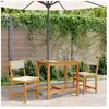 vidaXL Ensemble de balcon avec coussins 3 pcs bois massif d'acacia