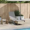 vidaXL Bain de soleil avec coussin Beige 157 x 55 x 92cm Poly-Rattan