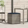 Vidaxl - Boîte À Coussins Avec Stockage Gris 50 X 50 X 50 Cm Polyrotin