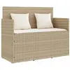 vidaXL Banc de jardin avec coussins beige résine tressée