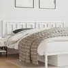vidaXL Tête de lit métal blanc 200 cm