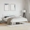 vidaXL Cadre de lit métal avec tête de lit blanc 150x200 cm
