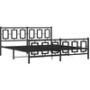 Vidaxl cadre de lit métal sans matelas avec pied de lit noir 183x213cm