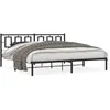 Vidaxl cadre de lit métal sans matelas avec tête de lit noir 193x203cm