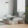 vidaXL Cadre de lit métal avec tête de lit blanc 90x200 cm