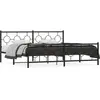 Vidaxl cadre de lit métal sans matelas avec pied de lit noir 193x203cm