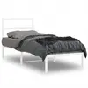 vidaXL Cadre de lit métal avec tête de lit blanc 75x190 cm