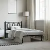 Vidaxl cadre de lit métal sans matelas avec tête de lit noir 100x200cm
