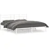 Vidaxl cadre de lit métal sans matelas et tête de lit blanc 183x213 cm