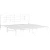Vidaxl cadre de lit métal sans matelas et tête de lit blanc 193x203 cm