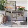 vidaXL Chaises de jardin coussins lot de 2 gris résine tressée acacia